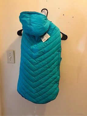 Dog  jackets Teal Quilted Hooded Puffer Vest - Lightweight Warmth
